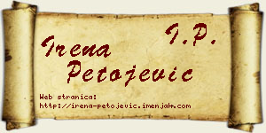 Irena Petojević vizit kartica